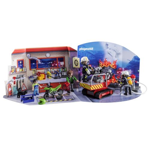 플레이모빌 PLAYMOBIL Advent Calendar Fire Rescue Operation Set with Card Game