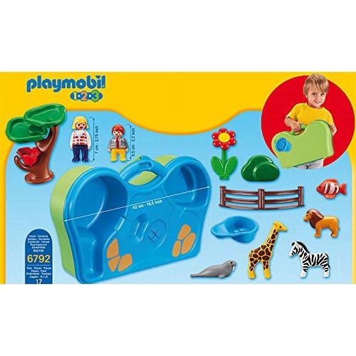 플레이모빌 PLAYMOBIL 1.2.3 Take Along Zoo & Aquarium