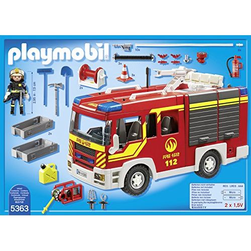 플레이모빌 PLAYMOBIL Fire Engine with Lights and Sound