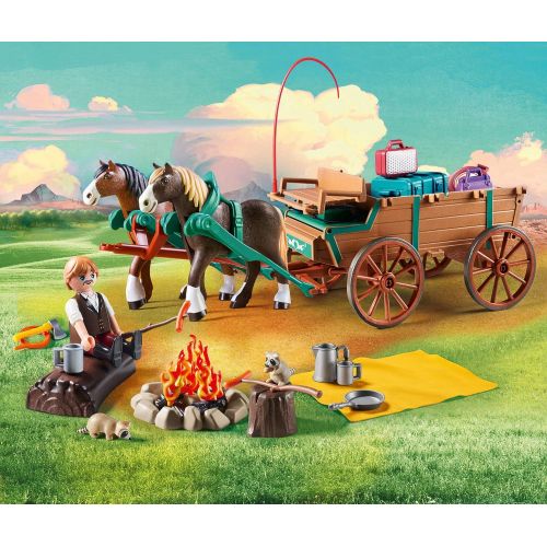 플레이모빌 PLAYMOBIL Spirit Riding Free Luckys Dad with Covered Wagon