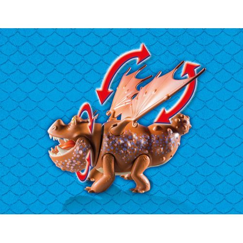 플레이모빌 PLAYMOBIL 9460 How to Train Your Dragon Fishlegs + Meatlug, Multicolor