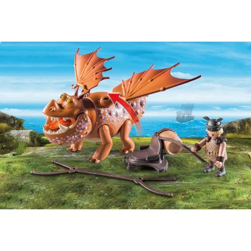 플레이모빌 PLAYMOBIL 9460 How to Train Your Dragon Fishlegs + Meatlug, Multicolor