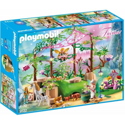 플레이모빌 PLAYMOBIL Magical Fairy Forest Playset, Multicolor