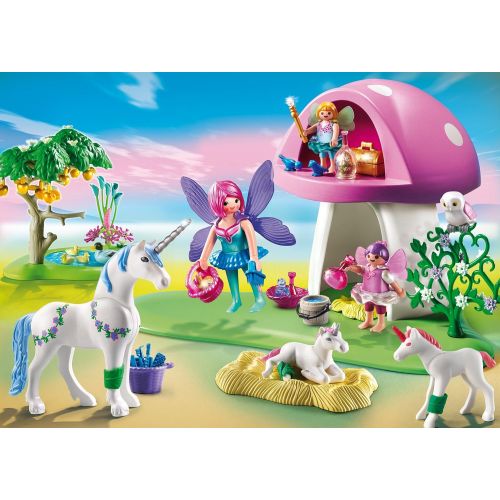 플레이모빌 PLAYMOBIL Fairies with Toadstool House