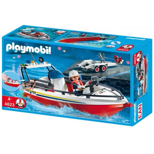 플레이모빌 PLAYMOBIL Playmobil Fire Boat with Trailer