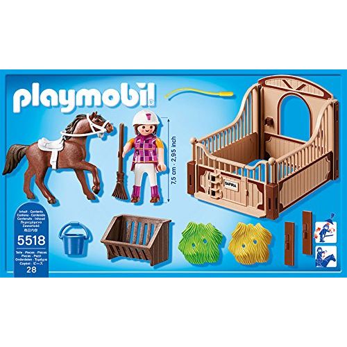 플레이모빌 PLAYMOBIL Trekking Horse with Stall Play Set