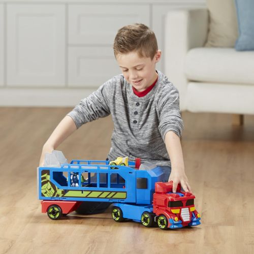  PLAYSKOOL HEROES Transformers RBT Optimus Prime Race Track Trailer Playset