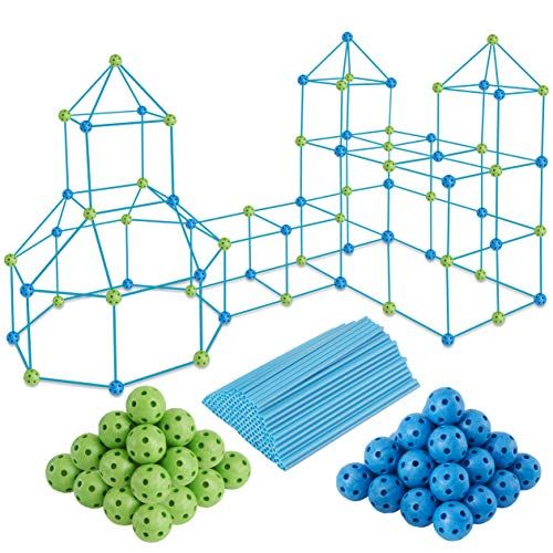  [아마존베스트]PLAYVIBE 150 PCS Kids Fort Building Kit - Fort Builder | Fort Kit | Kids Fort Building Set | Build A Fort