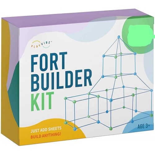  [아마존베스트]PLAYVIBE 150 PCS Kids Fort Building Kit - Fort Builder | Fort Kit | Kids Fort Building Set | Build A Fort