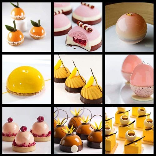  [아마존베스트]PLAZALA 6 Holes Silicone Mold For Chocolate, Cake, Jelly, Pudding, Handmade Soap, BPA Free Cupcake Baking Pan (2pcs)