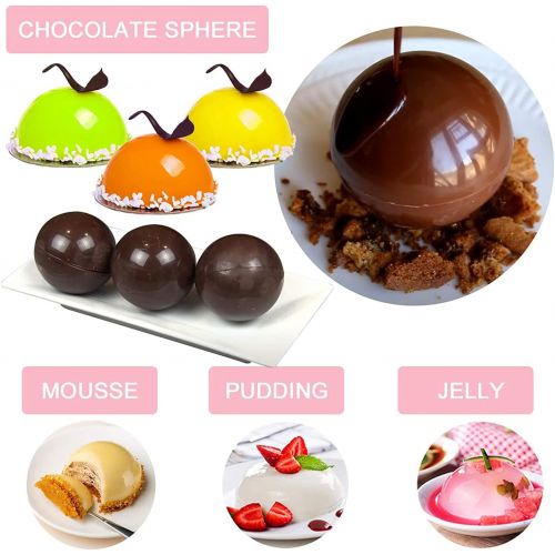  [아마존베스트]PLAZALA 6 Holes Silicone Mold For Chocolate, Cake, Jelly, Pudding, Handmade Soap, BPA Free Cupcake Baking Pan (2pcs)