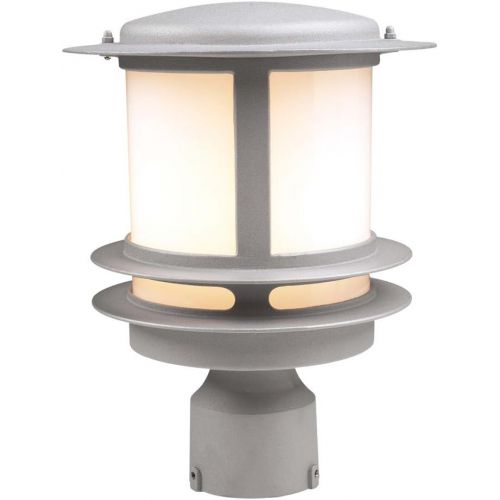  PLC Lighting 1896 SL Exterior Post Light, Tusk Collection, Silver finish