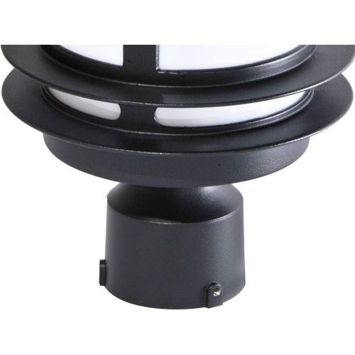  PLC Lighting 1896 BK Exterior Post Light, Tusk Collection, Black finish