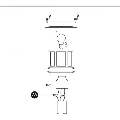  PLC Lighting 1896 BK Exterior Post Light, Tusk Collection, Black finish