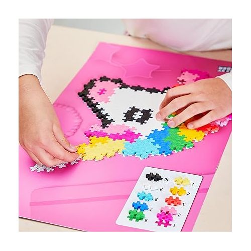  Plus Plus - Puzzle By Number - 250 Piece Unicorn - Construction Building Stem / Steam Toy, Interlocking Mini Puzzle Blocks for Kids