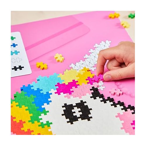  Plus Plus - Puzzle By Number - 250 Piece Unicorn - Construction Building Stem / Steam Toy, Interlocking Mini Puzzle Blocks for Kids