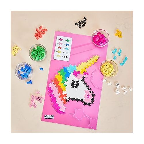  Plus Plus - Puzzle By Number - 250 Piece Unicorn - Construction Building Stem / Steam Toy, Interlocking Mini Puzzle Blocks for Kids