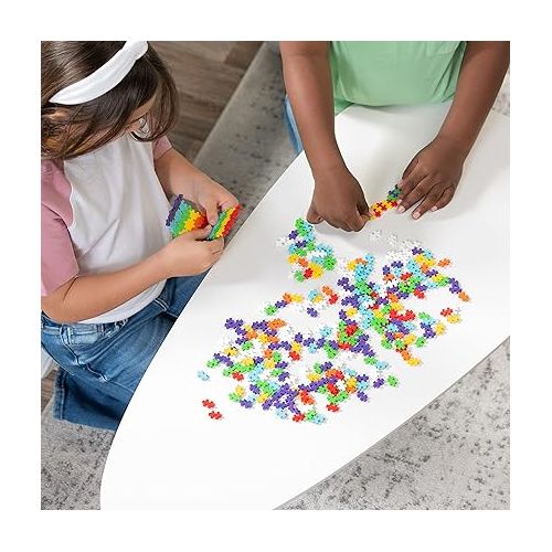  PLUS PLUS - Open Play Tube - 240 Piece Rainbow Mix - Construction Building Stem/Steam Toy, Interlocking Mini Puzzle Blocks for Kids