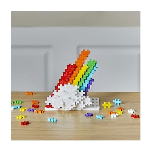  PLUS PLUS - Open Play Tube - 240 Piece Rainbow Mix - Construction Building Stem/Steam Toy, Interlocking Mini Puzzle Blocks for Kids