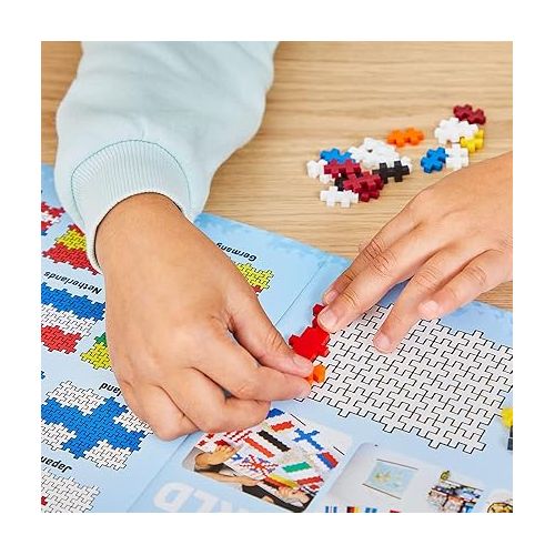  PLUS PLUS - Learn to Build - Flags of The World - 500 Pieces, Construction Building Stem/Steam Toy, Interlocking Mini Puzzle Blocks for Kids