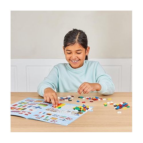  PLUS PLUS - Learn to Build - Flags of The World - 500 Pieces, Construction Building Stem/Steam Toy, Interlocking Mini Puzzle Blocks for Kids