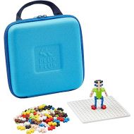 PLUS PLUS - Travel Case w/ 100 Pieces, 1 White Baseplate - Construction Building Stem/Steam Toy, Mini Puzzle Blocks for Kids