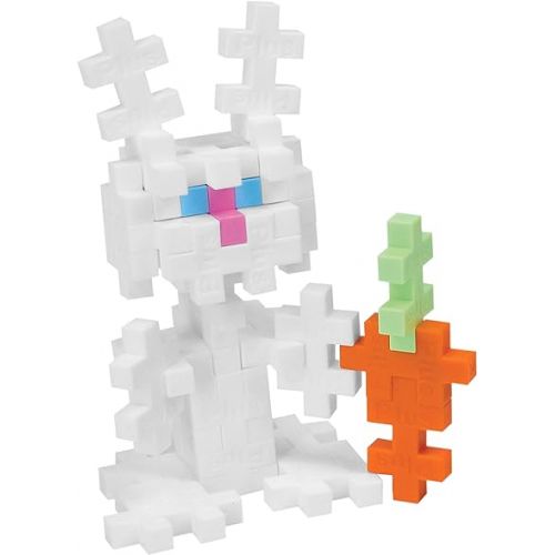  Plus Plus - Mini Maker Tube - Bunny - 70 Piece, Construction Building Stem / Steam Toy, Interlocking Mini Puzzle Blocks for Kids