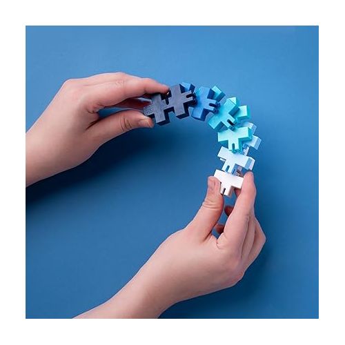  PLUS PLUS - HEXEL Waterfall - Fidget Sensory Puzzle Toy - Travel Friendly, Quiet Stress and Anxiety Relief for Kids/Adults