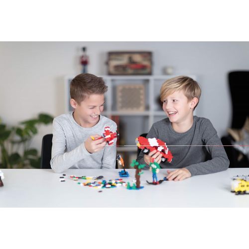  PLUS PLUS - Open Play Set - 600 Piece - Basic Color Mix, Construction Building Stem Toy, Interlocking Mini Puzzle Blocks for Kids