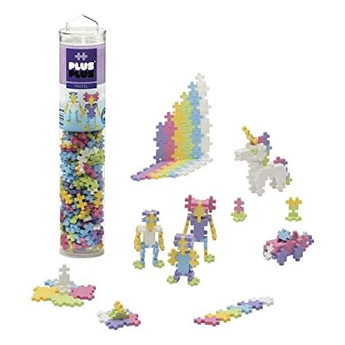  PLUS PLUS  Open Play Tube  240 Piece Pastel Color Mix  Construction Building STEM | STEAM Toy, Interlocking Mini Puzzle Blocks for Kids