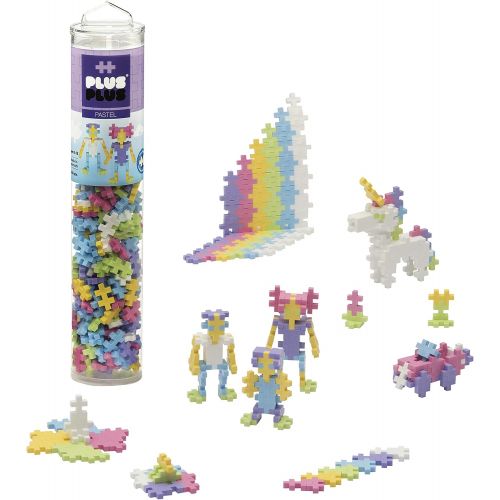 PLUS PLUS  Open Play Tube  240 Piece Pastel Color Mix  Construction Building STEM | STEAM Toy, Interlocking Mini Puzzle Blocks for Kids