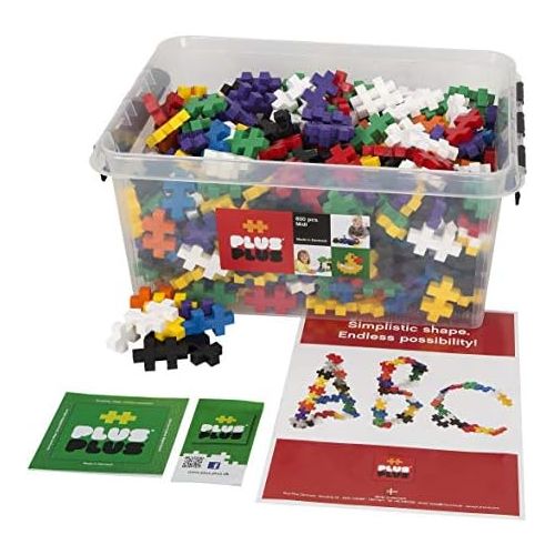  Plus-Open Play Set Big Size-600 Piece Basic Color Assortment in Storage Tub