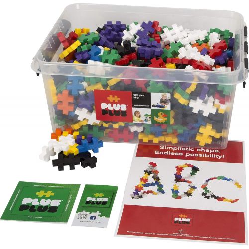  Plus-Open Play Set Big Size-600 Piece Basic Color Assortment in Storage Tub