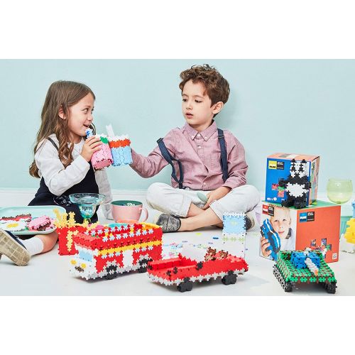  PLUS PLUS 1200 Piece Basic Construction Building Play Set  Multi-color