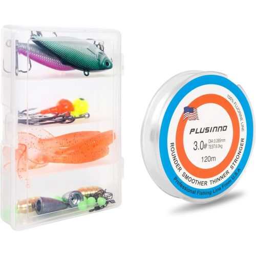  [아마존핫딜][아마존 핫딜] PLUSINNO Telescopic Fishing Rod and Reel Combos Full Kit, Spinning Fishing Gear Organizer Pole Sets with Line Lures Hooks Reel and Fishing Carrier Bag Case Accessories