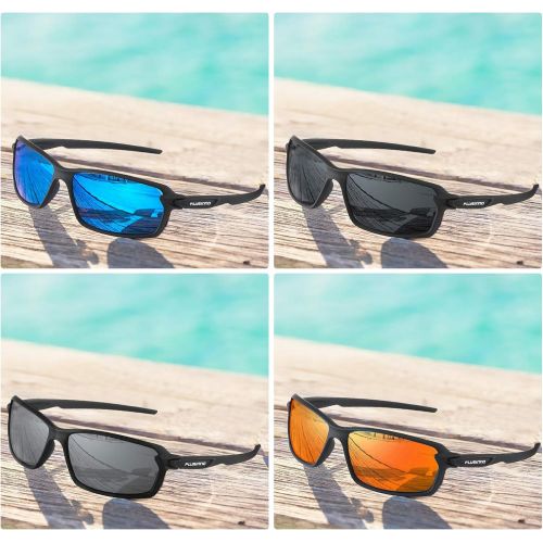  PLUSINNO Polarized Sports Sunglasses for Men Women, Ideal for Fishing Driving Running Cycling and Outdoor Sports, UV400 Protection