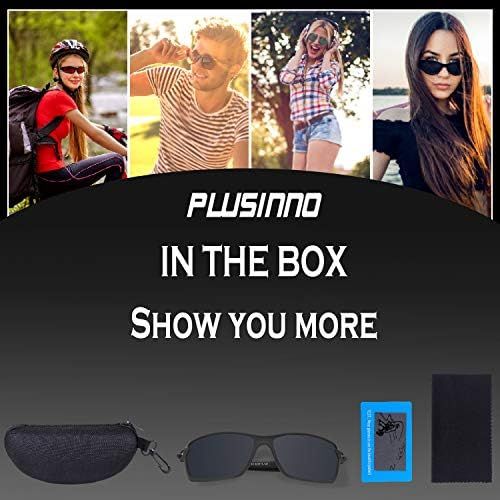  PLUSINNO Polarized Sports Sunglasses for Men Women, Ideal for Fishing Driving Running Cycling and Outdoor Sports, UV400 Protection