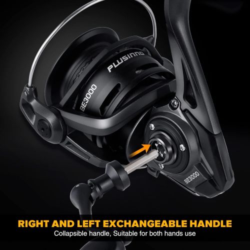  PLUSINNO Fishing Reel, 5.7:1 High Speed Spinning Reel,9 +1BB,Premium Drag System with17-22 LB Max Drag,Ultra Smooth Powerful, Lightweight Graphite Frame, CNC Aluminum Spool for Sal