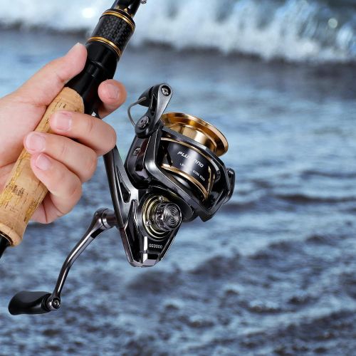  PLUSINNO GG Spinning Reel, High Speed Fishing Reels with 5.1:1 - 5.7:1 Gear Ratio, 22-30 LB Powerful Drag System, 9+1BB Ultra Smooth Powerful, Ultralight Spinning Reels for Freshwa