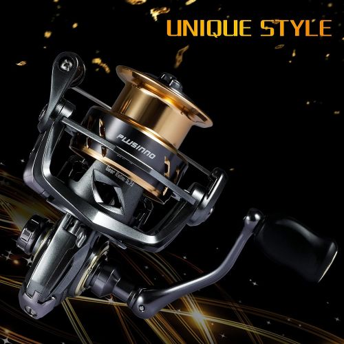  PLUSINNO GG Spinning Reel, High Speed Fishing Reels with 5.1:1 - 5.7:1 Gear Ratio, 22-30 LB Powerful Drag System, 9+1BB Ultra Smooth Powerful, Ultralight Spinning Reels for Freshwa