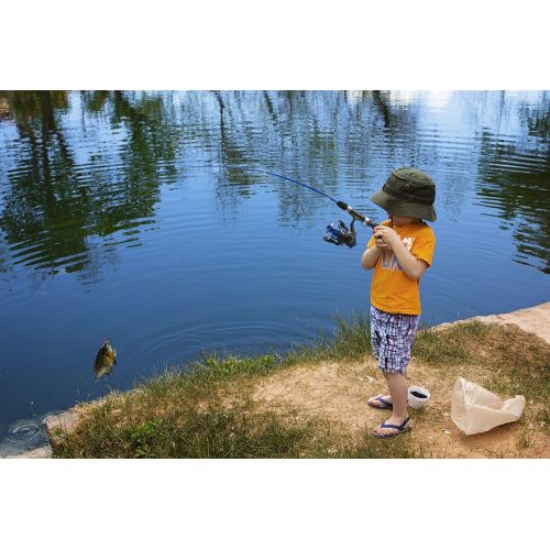  PLUSINNO Kids Fishing Pole,Light and Portable Telescopic Fishing Rod and Reel Combos for Youth ice Fishing