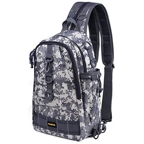  [아마존베스트]PLUSINNO Fishing Tackle Backpack Storage Bag Outdoor Shoulder Backpack Fishing Gear Water Resistant Fishing Backpack with Rod Holder