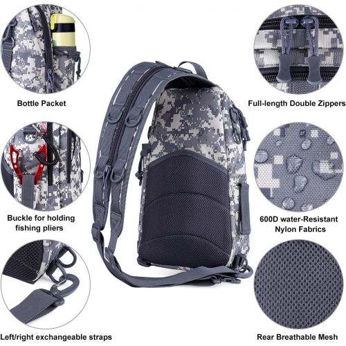  [아마존베스트]PLUSINNO Fishing Tackle Backpack Storage Bag Outdoor Shoulder Backpack Fishing Gear Water Resistant Fishing Backpack with Rod Holder