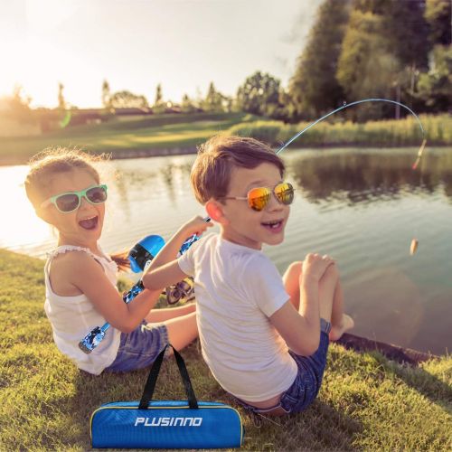  [아마존베스트]Plusinno Fishing Rod Set for Children Reel and Bait Set