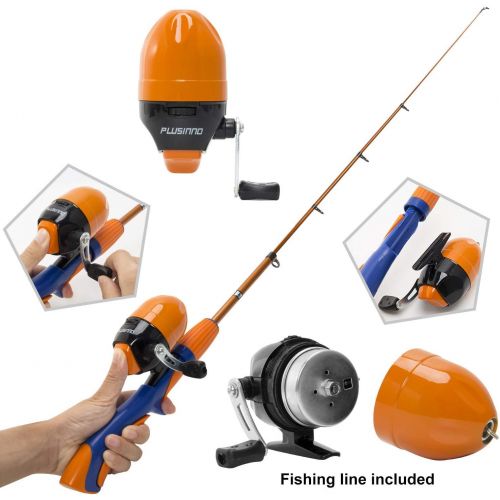  [아마존베스트]Plusinno fishing set for children, fishing set, children, fishing rod set, children with fishing reel and bait set.