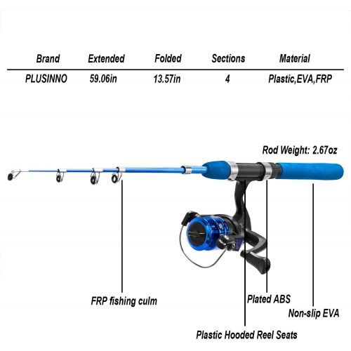  [아마존베스트]Plusinno Fishing Set for Children Fishing Set Kids Fishing Rod Set with Reel and Bait Set