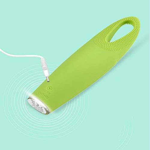  PLY Electric Silicone Exfoliator Cleanse Brush, Double-sided Gentle Makeup Remover Massage Home Wash Instrument Beauty Sensitive Muscle Girls To Clean The Face