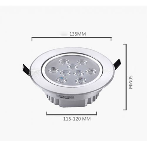  PM Track Lighting MGSD Spotlight Clothing Store Cattle Eye Light 5W7W9W Embedded Hole 12 Cm Ceiling Ceiling Light A+ ( Color : Is white , Size : 135mm12w )