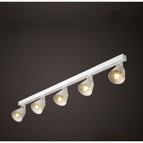  PM Track Lighting MGSD Spotlight, Retro Creative Personality Of The Industrial Clothing Store Restaurant Bar Guide Rail LED Lights Spotlights Maximum 40W Energy A + A+ ( Color : White )