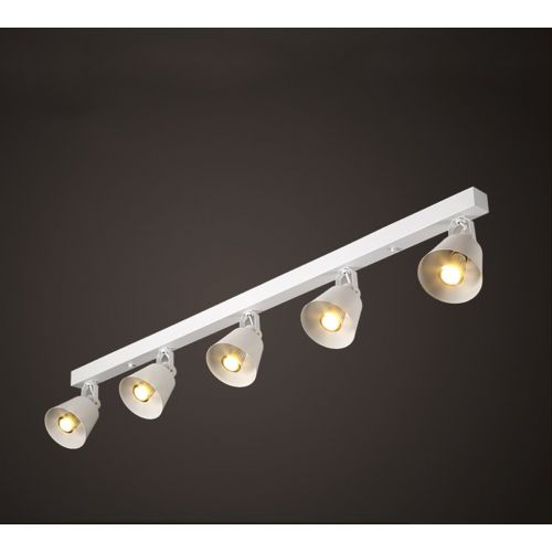  PM Track Lighting MGSD Spotlight, Retro Creative Personality Of The Industrial Clothing Store Restaurant Bar Guide Rail LED Lights Spotlights Maximum 40W Energy A + A+ ( Color : White )
